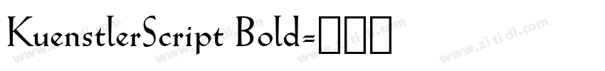 KuenstlerScript Bold字体转换
